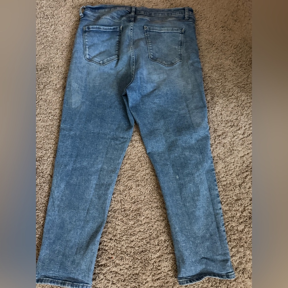 a.n.a Blue Straight Jeans Classic Denim - Picture 2 of 3